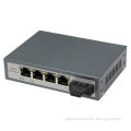 155mbps Single Mode Poe Ethernet Switch 4 Port 802.3at Poe For Network